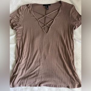 Forever 21 Cotton Criss cross Shirt